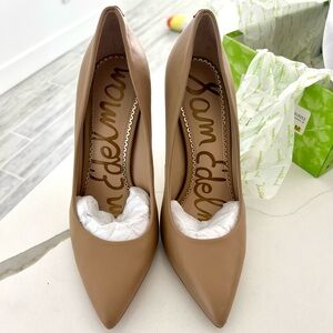 Sam Edelman Danna Pointed Nude Leather Heel